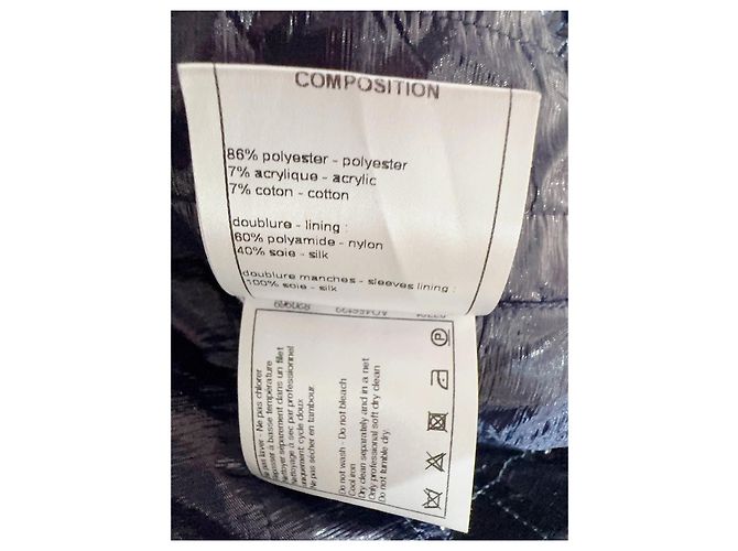 Chanel Jacke aus schwarzem Tweed Größe 34 Mehrfarben - Ansicht 5