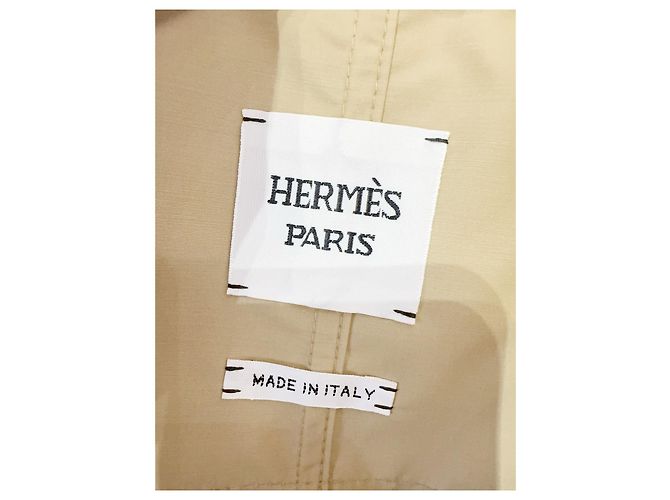 Vestido estilo trench Hermès de algodón beige talla 38 Multicolor - vista 5
