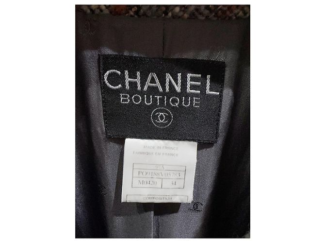 Abrigo Chanel de tweed Multicolor - vista 3