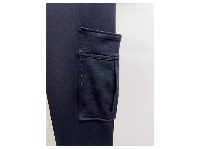 Pantalones Louis Vuitton Monogram de algodón negro Multicolor - vista 3