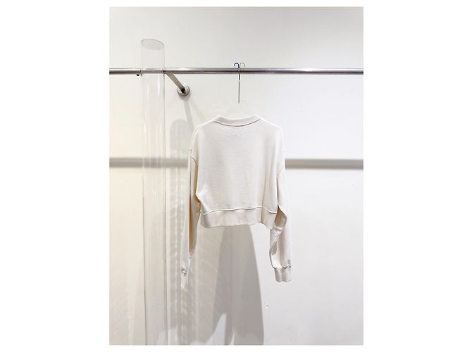 Miu Miu Baumwoll Hoodie mit Strass Logo Mehrfarben - Ansicht 5