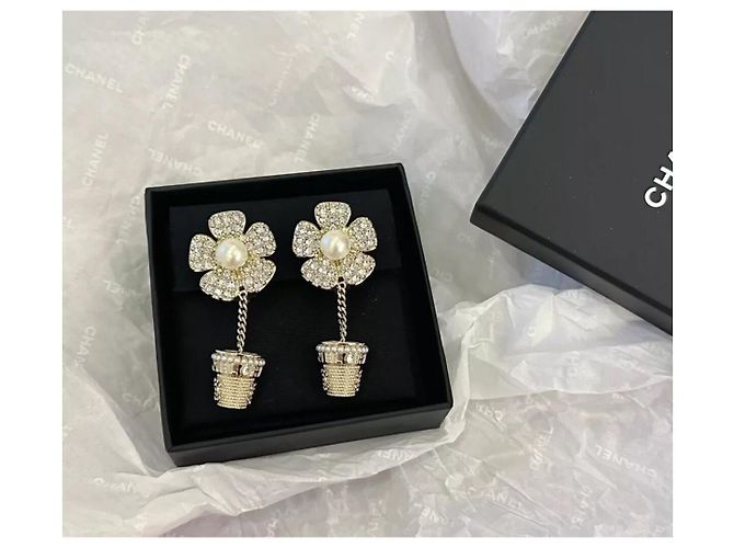 Chanel Kristall Ohrringe Blumentopf Design Mehrfarben - Ansicht 7