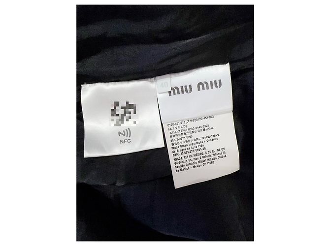 Falda de denim negra Miu Miu Talla 40 Multicolor - vista 6