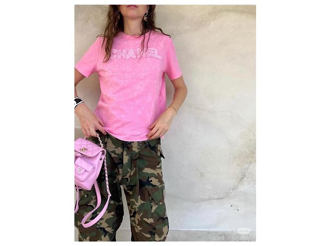 Top Chanel de Tweed con Manga Corta Multicolor - vista 9