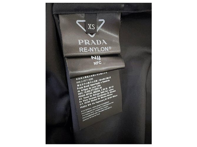 Prada Nylon Jacke Schwarz XS Mehrfarben - Ansicht 6