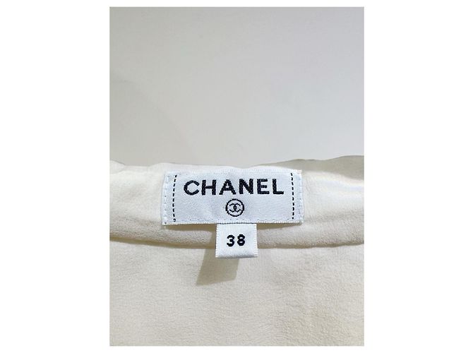 Camisa Chanel Waterfall de seda con paneles de malla Multicolor - vista 2