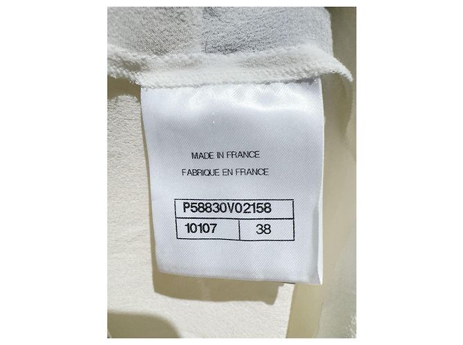 Camisa Chanel Waterfall de seda con paneles de malla Multicolor - vista 6