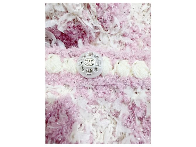 Chanel Cardigan Rosa Baumwolle Größe 38 Mehrfarben - Ansicht 2