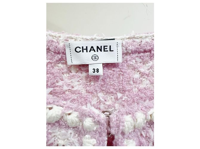 Chanel Cardigan Rosa Baumwolle Größe 38 Mehrfarben - Ansicht 3