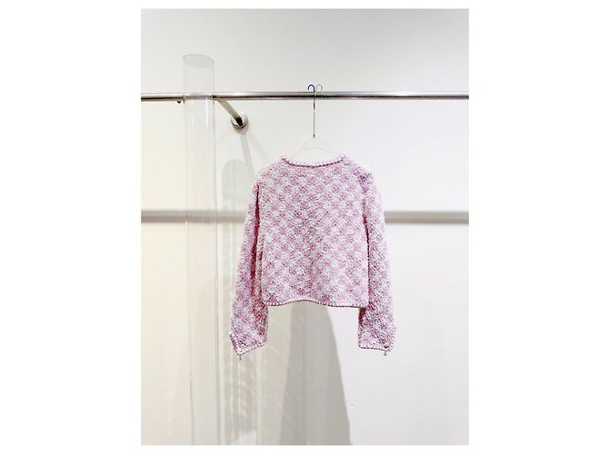 Chanel Cardigan Rosa Baumwolle Größe 38 Mehrfarben - Ansicht 4