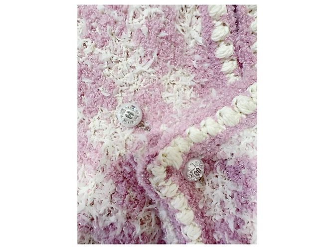 Chanel Cardigan Rosa Baumwolle Größe 38 Mehrfarben - Ansicht 5
