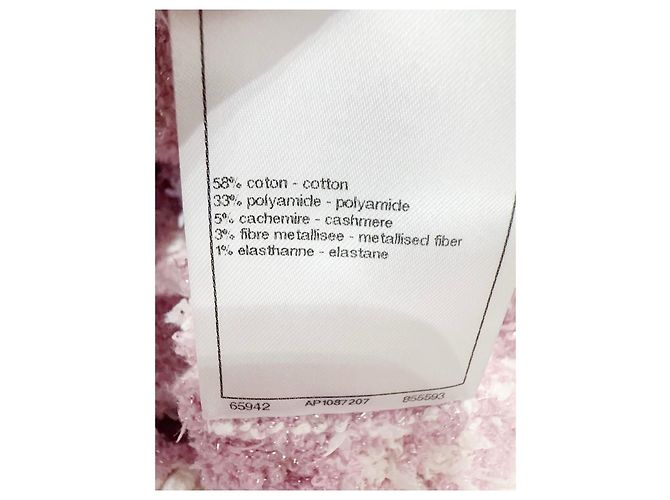 Chanel Cardigan Rosa Baumwolle Größe 38 Mehrfarben - Ansicht 7