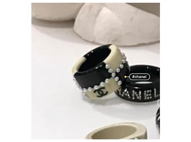 Anelli Chanel in Plastica Multicolore - vista 5