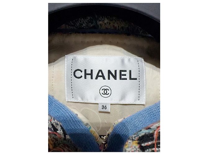 Chanel Mehrfarbige Baumwolljacke mit Quasten Taille 36 Mehrfarben - Ansicht 4