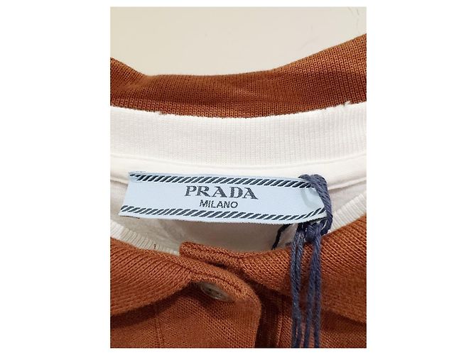 Top Prada in Cotone Multicolore Effetto Due Pezzi - vista 2