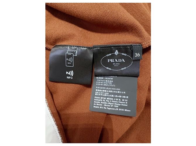 Top Prada in Cotone Multicolore Effetto Due Pezzi - vista 5