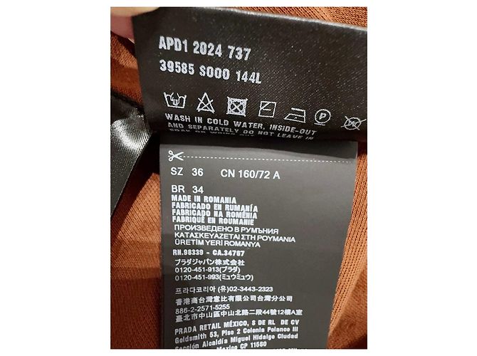 Top Prada in Cotone Multicolore Effetto Due Pezzi - vista 6