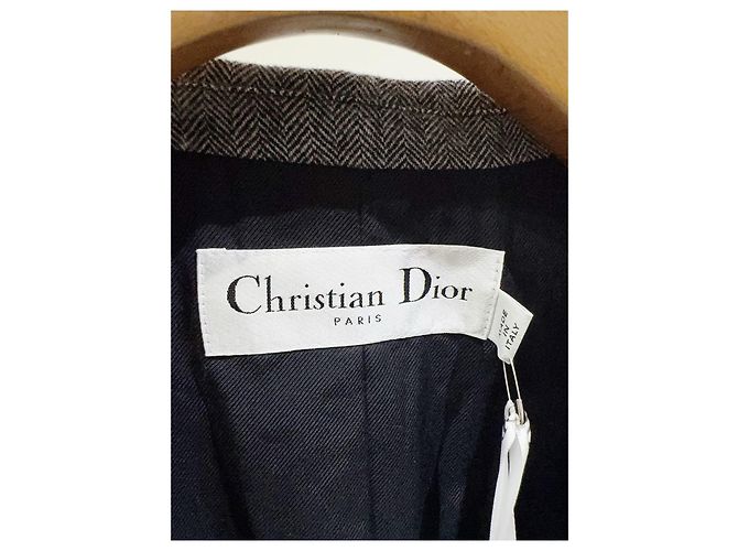 Giacca Dior in Tweed Motivo Spina di Pesce Taglia 36 Multicolore - vista 2