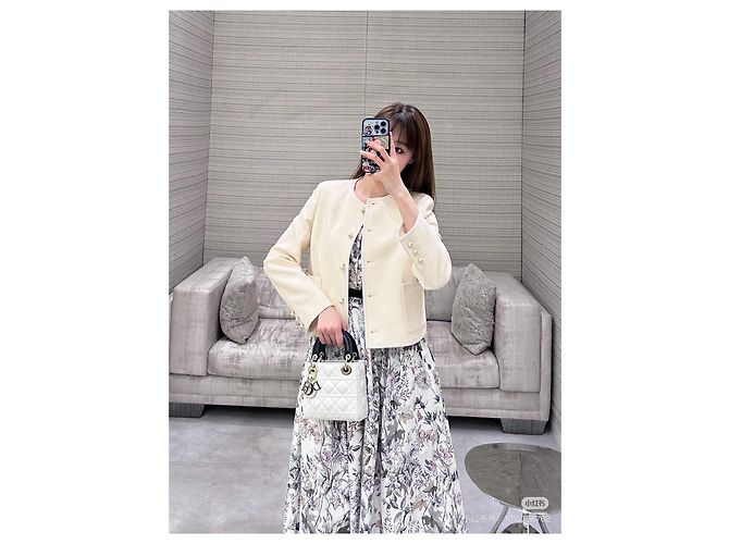 Dior Wool Jacket with CD Pearl Button Multiple colors - view 7