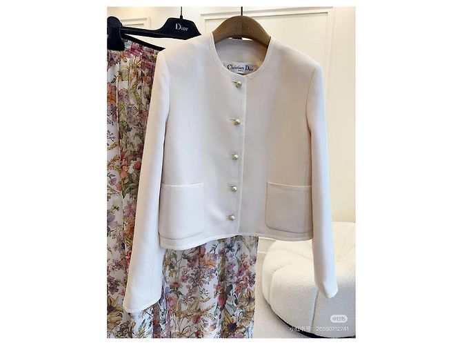 Dior Wool Jacket with CD Pearl Button Multiple colors - view 8