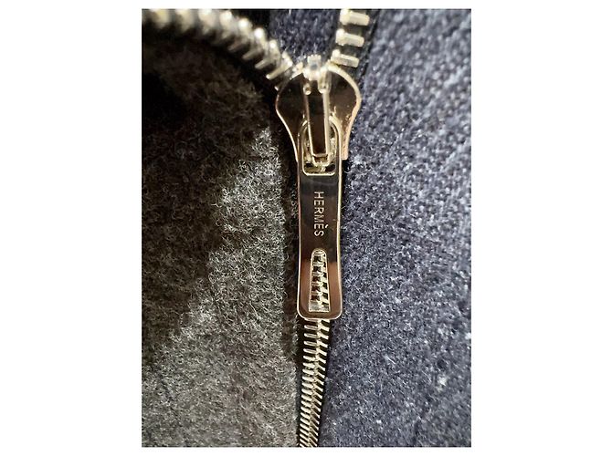 Abrigo Hermès de algodón azul marino talla 34 Multicolor - vista 2