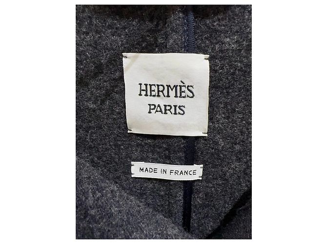 Abrigo Hermès de algodón azul marino talla 34 Multicolor - vista 3