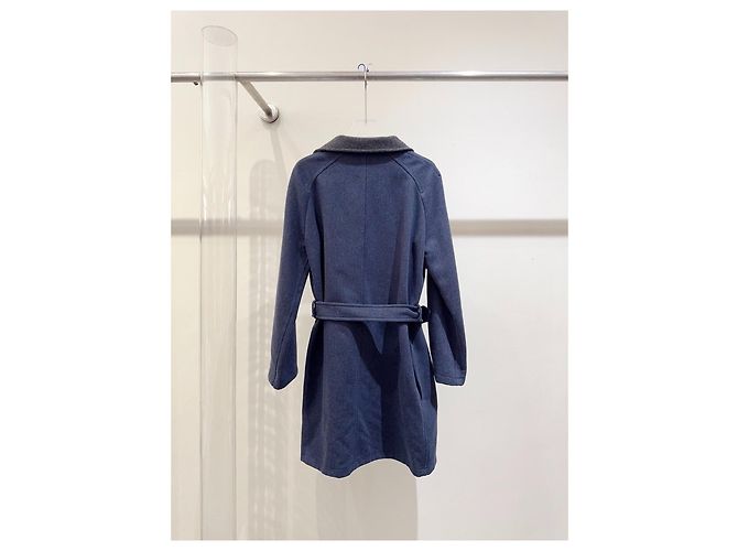 Abrigo Hermès de algodón azul marino talla 34 Multicolor - vista 4