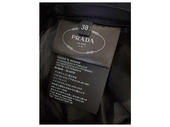 Pantalones Prada Negros de Algodón Talla 38 Multicolor - vista 5