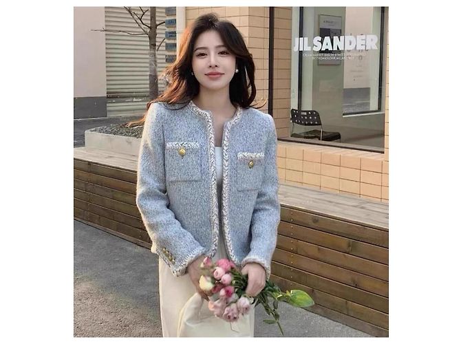 Céline Blue Tweed Jacket Size 36 Multiple colors - view 9