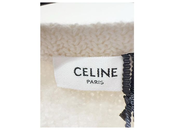 Céline Wool Mohair Blend Jacket Ecru Multiple colors - view 2