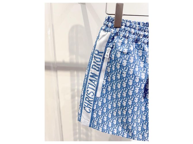 Falda Dior de algodón azul con estampado de logo Multicolor - vista 2