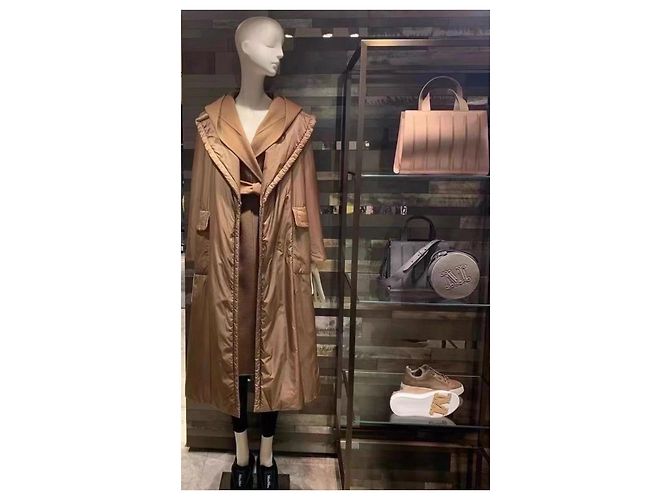 Cappotto in piumino Max Mara Mainline Camel con cintura Multicolore - vista 6