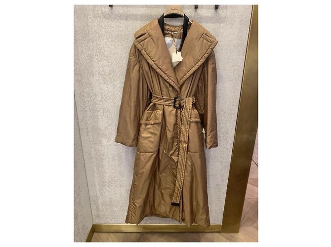 Cappotto in piumino Max Mara Mainline Camel con cintura Multicolore - vista 7