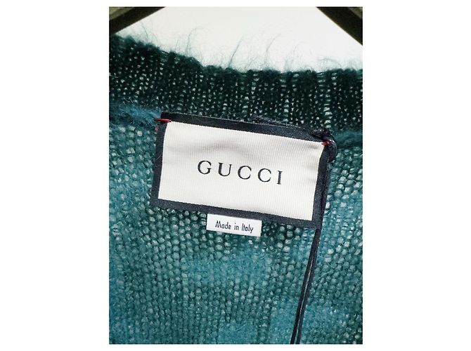 Gucci Strickpullover aus Wolle Grün Mehrfarben - Ansicht 2
