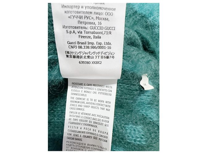 Gucci Strickpullover aus Wolle Grün Mehrfarben - Ansicht 5
