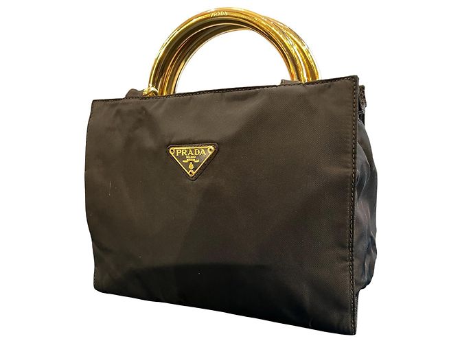 Borsa Prada Tessuto con manico in metallo - vista 2