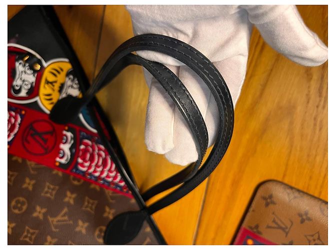 Louis Vuitton Neverfull MM Monogram Kabuki Edición Limitada Castaño Multicolor Monograma - vista 4
