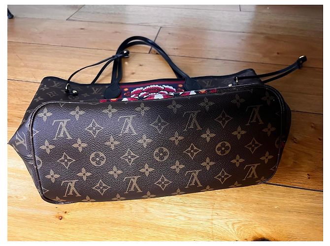 Louis Vuitton Neverfull MM Monogram Kabuki Edición Limitada Castaño Multicolor Monograma - vista 9
