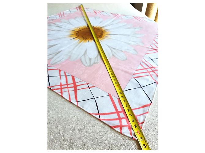 Sciarpa Burberry in cotone e seta con stampa a margherite Marrone Rosa Bianco Arancione - vista 6