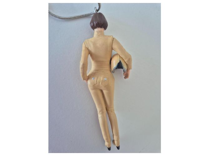 Collana Figurine Chanel Nero Beige - vista 4