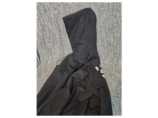 Maison Martin Margiela Maison Margiela Sudadera con Capucha de Algodón Negro Estampado Numérico - vista 4