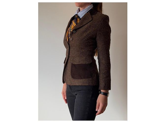 Gucci Runway Blazer 1994 Fall/Winter Castaño - vista 3