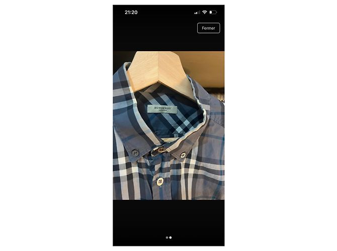 Camicia a quadri Burberry London Bianco Grigio - vista 2