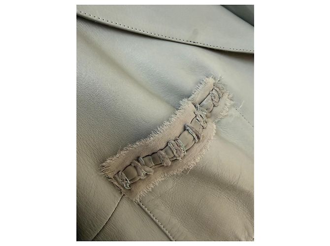 Blazer largo de cuero Chanel Verde claro - vista 5
