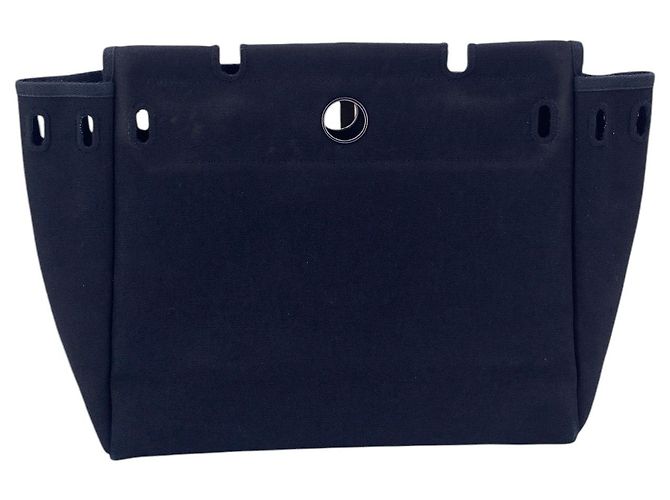 Hermès Hermes Vintage Herbag PM 2 in 1 Satchel in tela beige e nera - vista 8