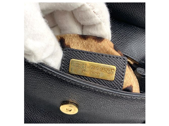 Dolce & Gabbana Bolso bandolera Mini Miss Sicily de piel negra Negro - vista 6
