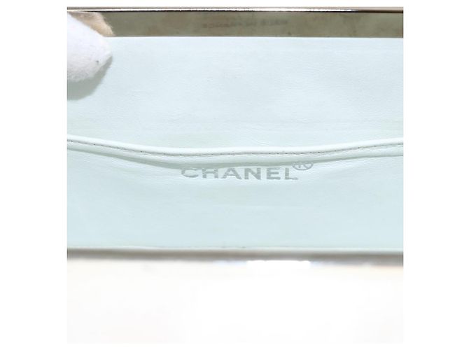CHANEL Matelasse Vanity Box Patent leather Yellow Silver CC - vista 17