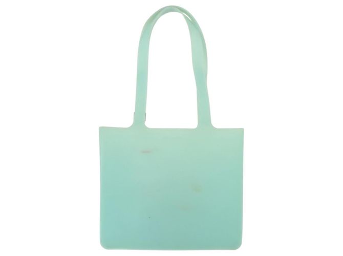 CHANEL Tote Bag rubber Turquoise Blue CC - vista 2