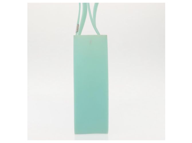 CHANEL Tote Bag rubber Turquoise Blue CC - vista 3