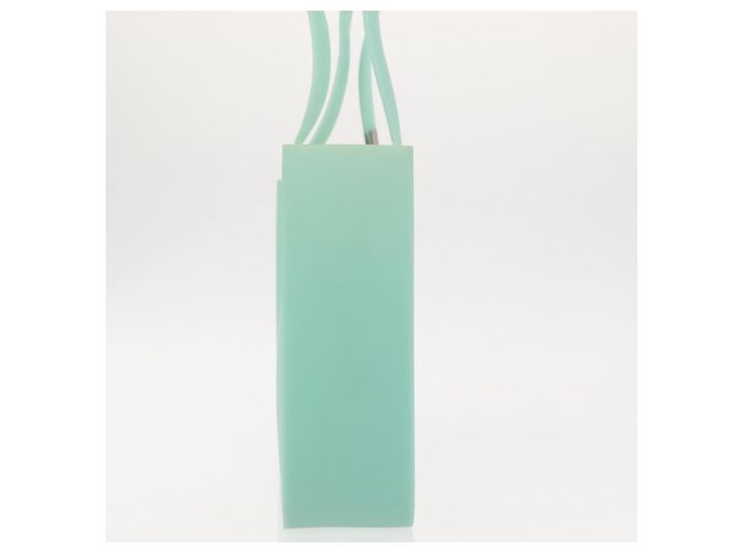 CHANEL Tote Bag rubber Turquoise Blue CC - vista 4